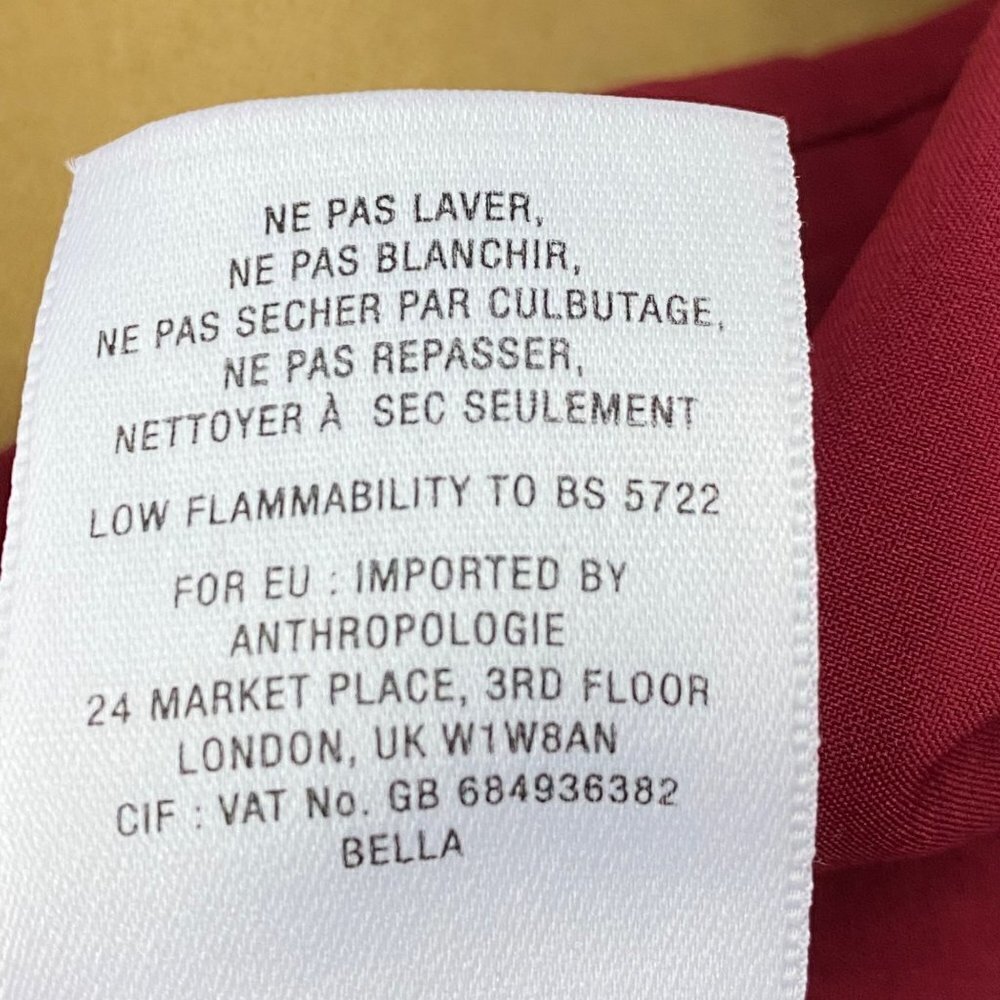 Mare Mare x Anthropologie Red Faux Leather Puff Sleeve Bow Back Dress Medium - Picture 10 of 14